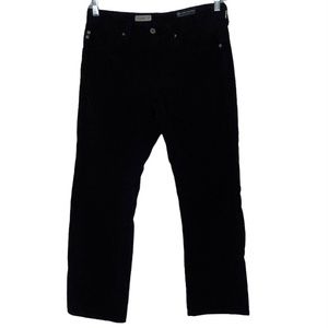 AG Adriano Goldschmied Black Corduroy Straight Leg  Jeans